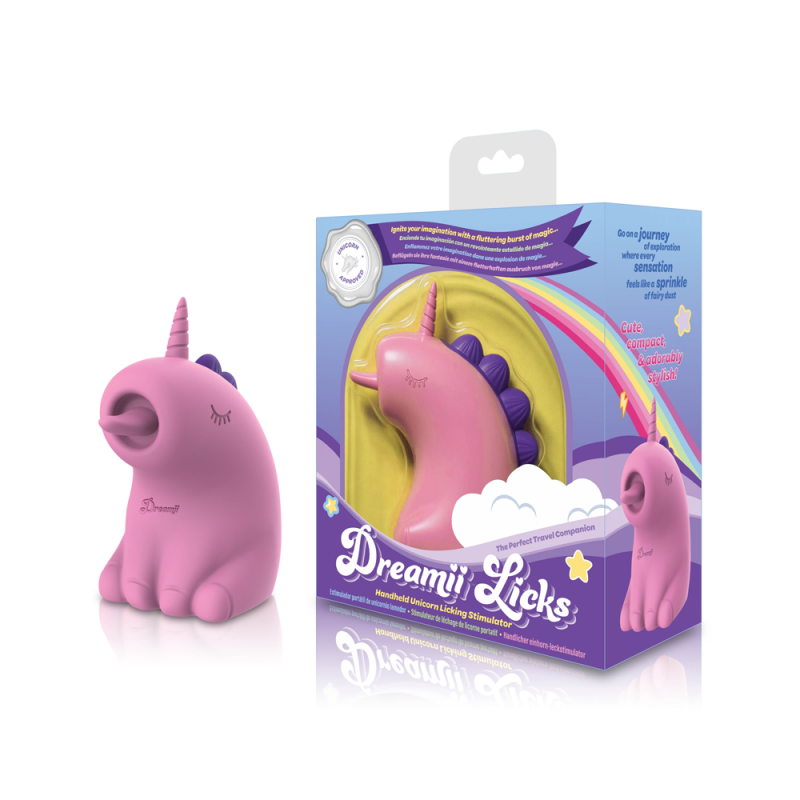 (Presale Only) - Dreamii Licks Licking Unicorn Stimulator - Mystical Pink