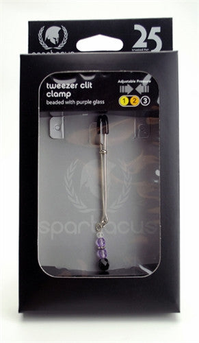 Adjustable  Clamp With Purple Beads