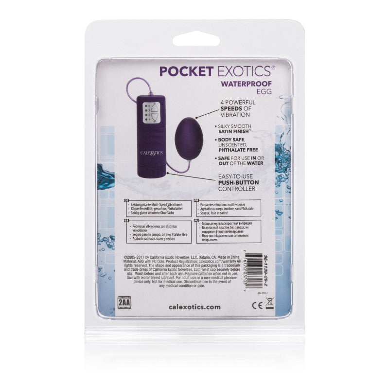 Waterproof Pocket Exotics Waterproof Egg - Purple