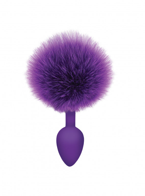 The 9's Cottontails Silicone Bunny Tail Butt Plug  - Purple