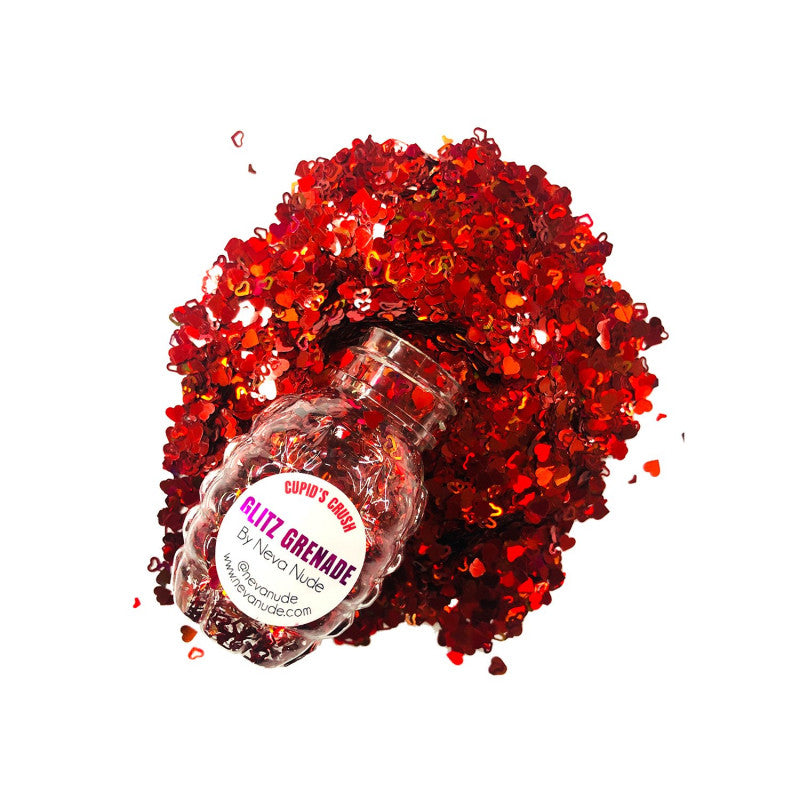 Cupid's Crush Cosmetic Glitter Glitz Grenade Keychain in Aloe Gel