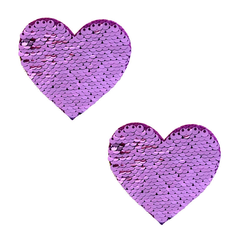 Sequin Jasmine Magic Flip Sequin Purple to Blue I Heart U Nipztix Pasties