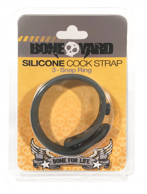 Boneyard Silicone  Strap 3-Snap Ring - Gray