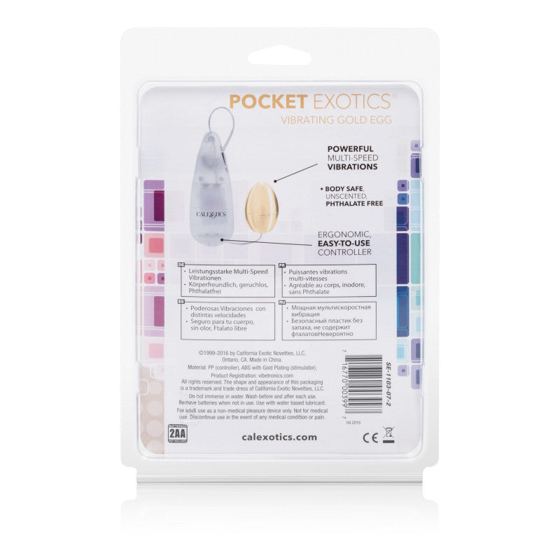 Pocket Exotics Vibrating Gold Egg