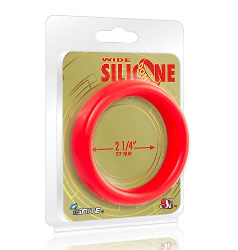 Wide Silicone Donut - Red - 2.25-Inch Diameter