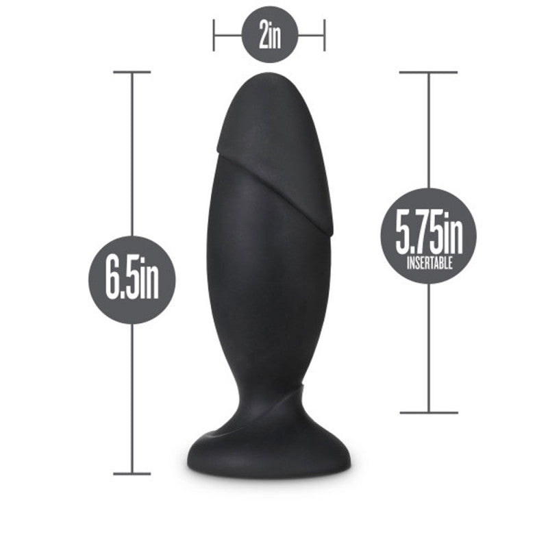 Anal Adventures - Platinum - Silicone Rocket Plug - Black