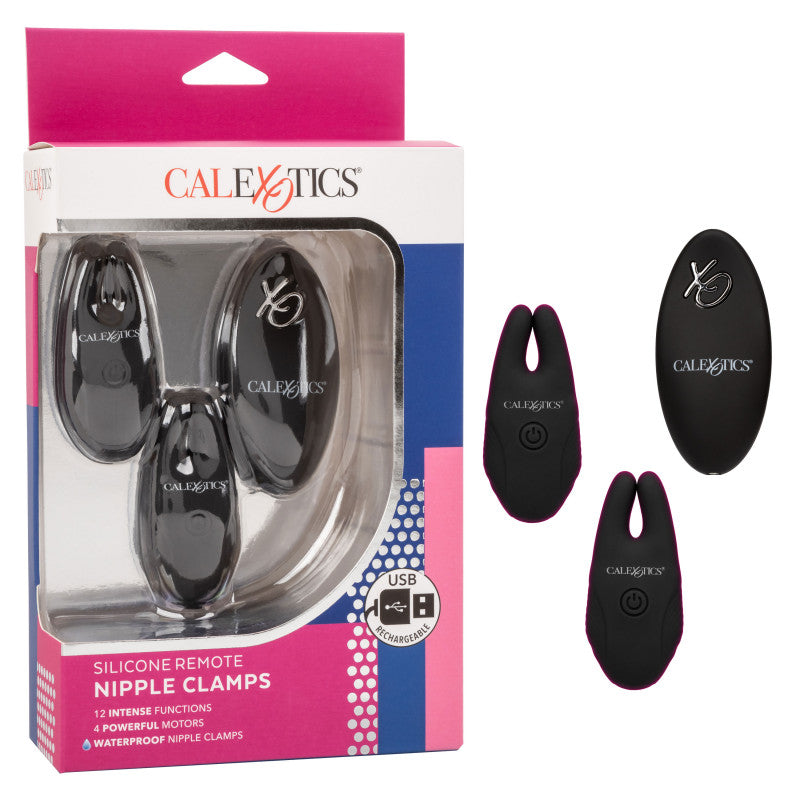 Silicone Remote Nipple Clamps - Black