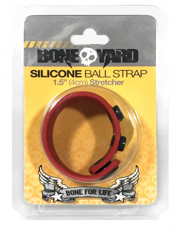 Boneyard Silicone Ball Strap 4cm Stretcher - Red