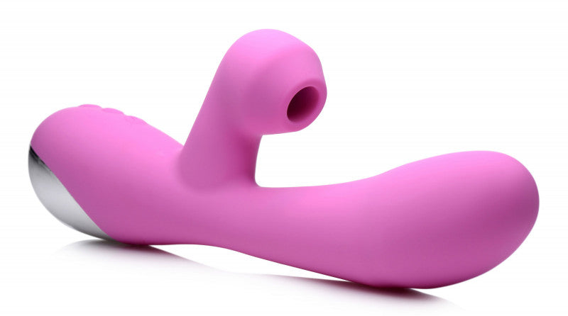 Shegasm 5 Star 7x Suction Come- Hither Silicone  Rabbit - Pink