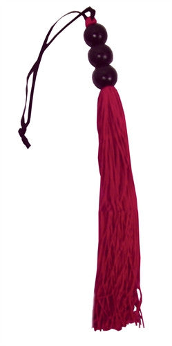 Sex and Mischief Rubber Whip Small 10-Inch - Red