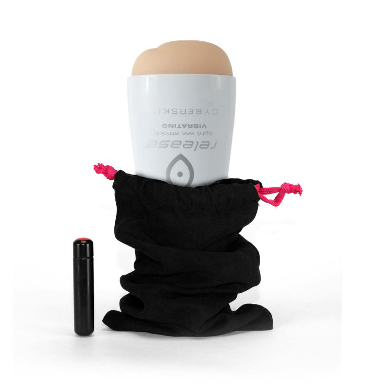 Cyberskin Release Tight Ass Stroker - Flesh -  Vibrating