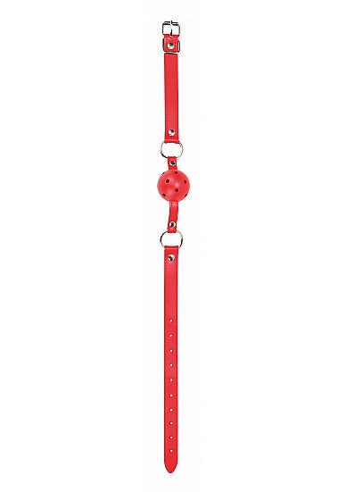 Ball  With Leather Straps - Red