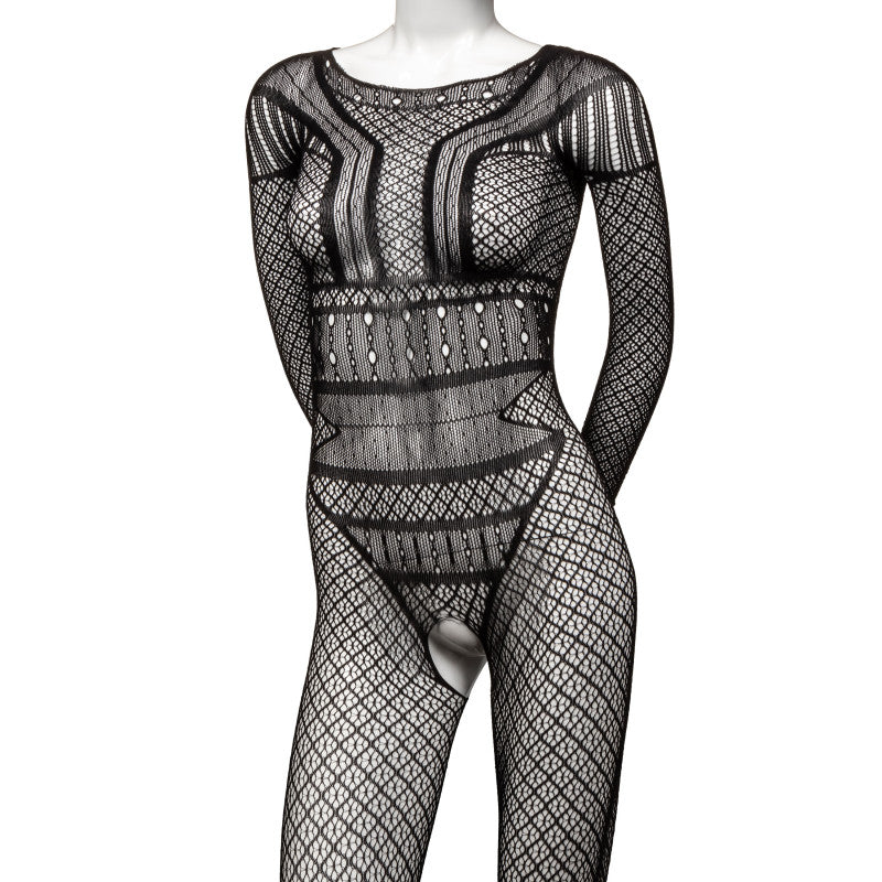 Scandal Plus Size Full Length Lace Body Suit - Plus Size - Black