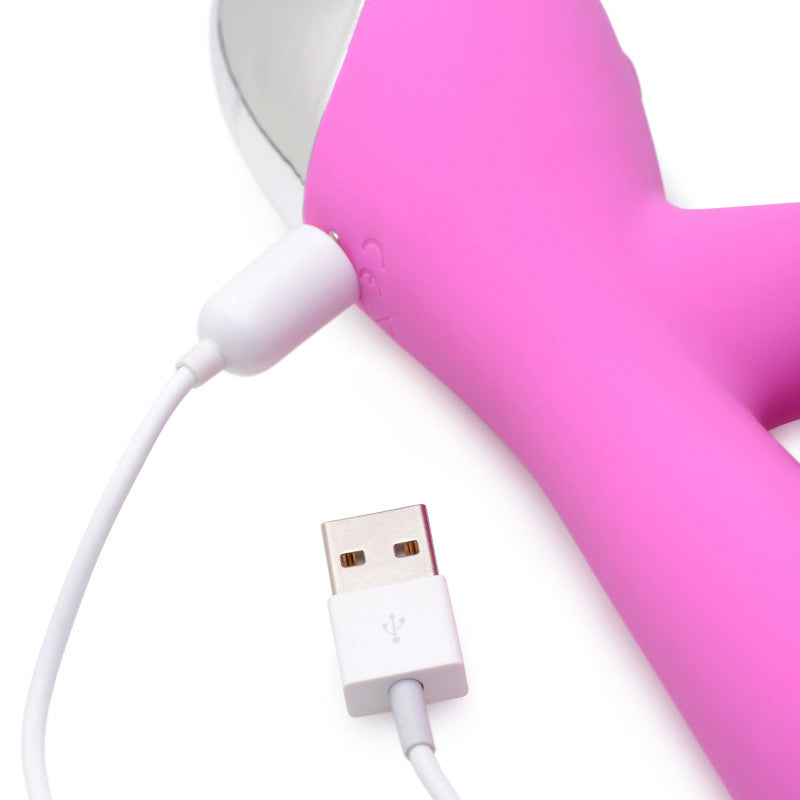 Shegasm 5 Star 7x Suction Come- Hither Silicone  Rabbit - Pink