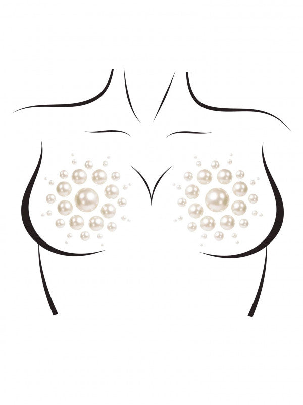 Isla Pearl Nipple Covers - White