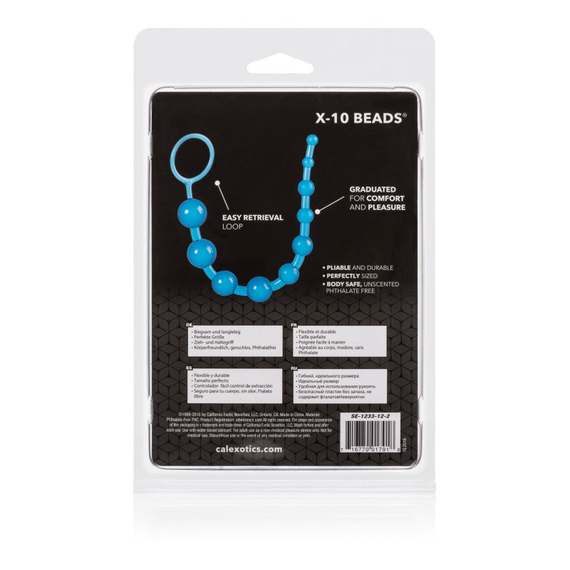 X 10 Beads Blue