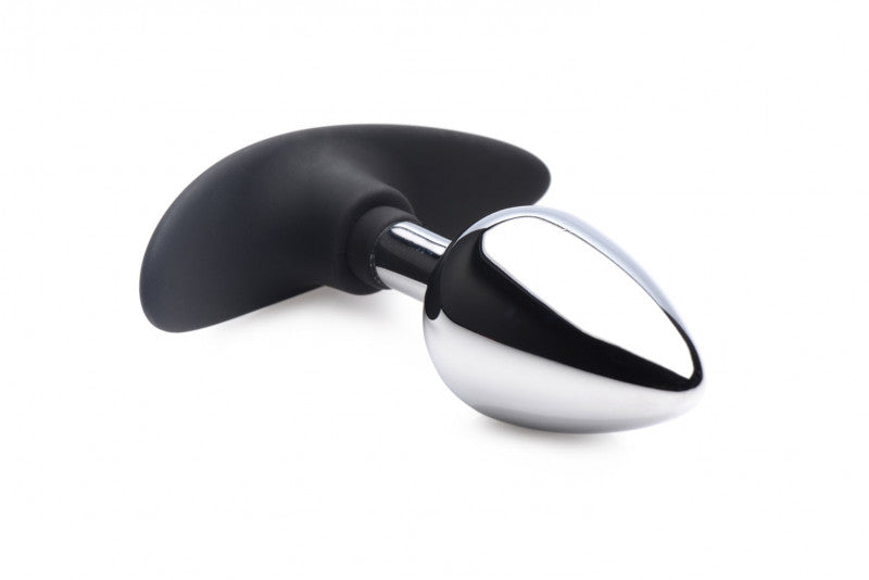 Dark Invader Metal and Silicone Anal Plug - Medium