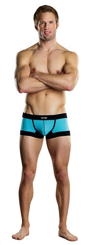 Sport Short Athletic Mesh - Turquoise and Black - Small