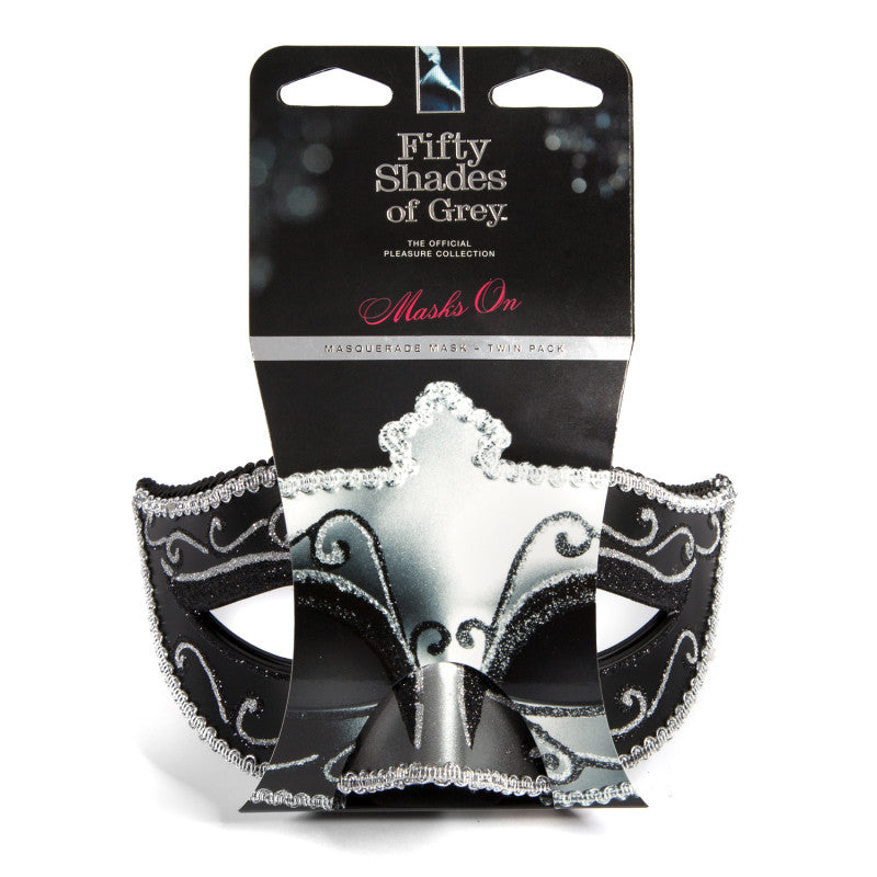 Fifty Shades of Grey Masks on Masquerade Mask Twin Pack