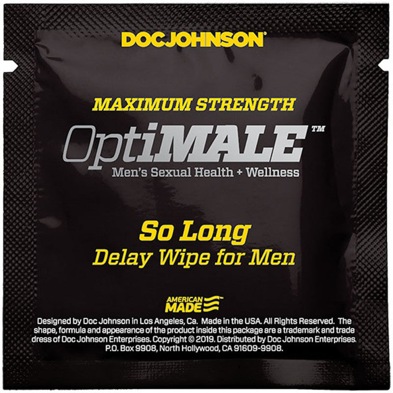Optimale - So Long Delay Wipes for Men - 10 Ct