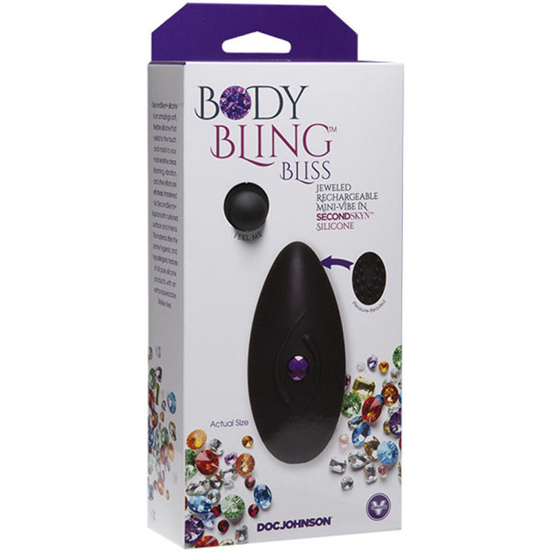 Body Bling -  Caress Mini-Vibe in Second Skin Silicone - Purple
