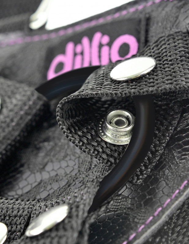 Dillio Pink - 6" Strap-on Suspender Harness Set