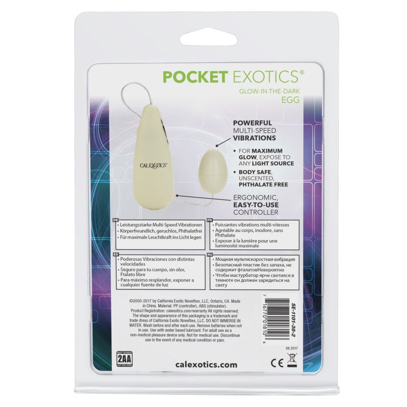 Glow-in-the-Dark Pocket Exotics Vibrating Egg
