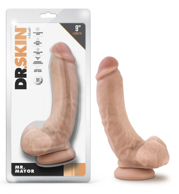Dr. Skin - Mr. Mayor - 9 Inch  With Balls -  Beige