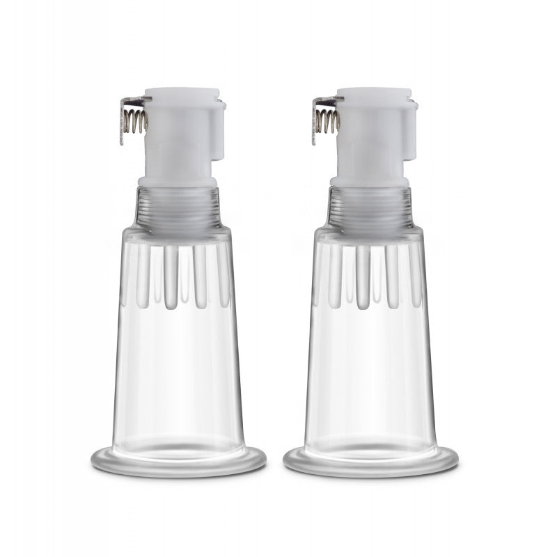 Temptasia – Nipple Pumping Cylinders – Set of 2  (0.75 Inch Diameter) - Clear