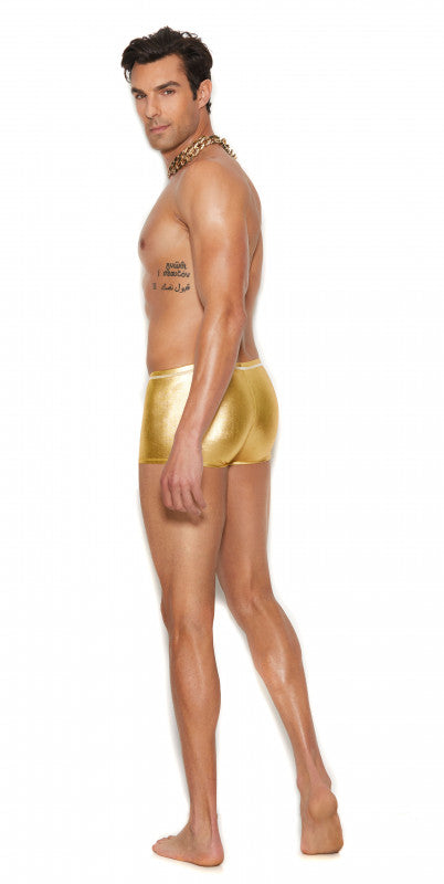 Men's Gold Lame Boxer Brief - Large/xlarge - Gold