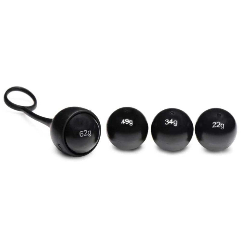 Dangler Silicone Penis Strap With Weights -  Black