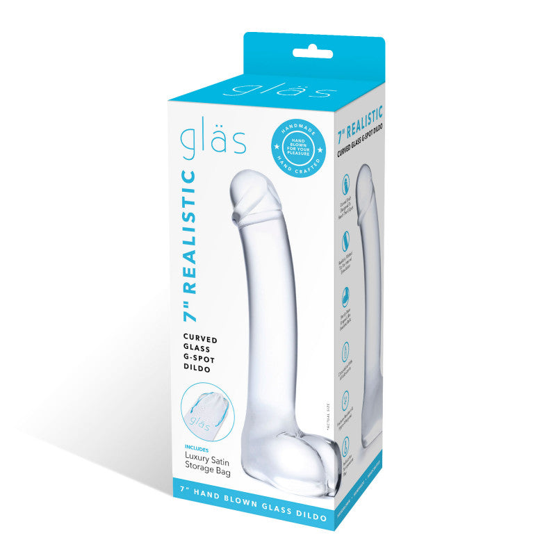 7 Inch  Curved Glass G-Spot  - Clear