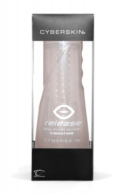 Cyberskin Release  Throat Stroker - Vibrating - Clear