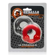 Ultraballs 2-Piece Ring Set - Steel & Red