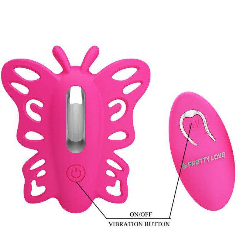 Pretty Love Katherine Wearable Butterfly Vibrator  - Fuchsia