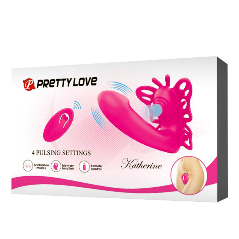 Pretty Love Katherine Wearable Butterfly Vibrator  - Fuchsia