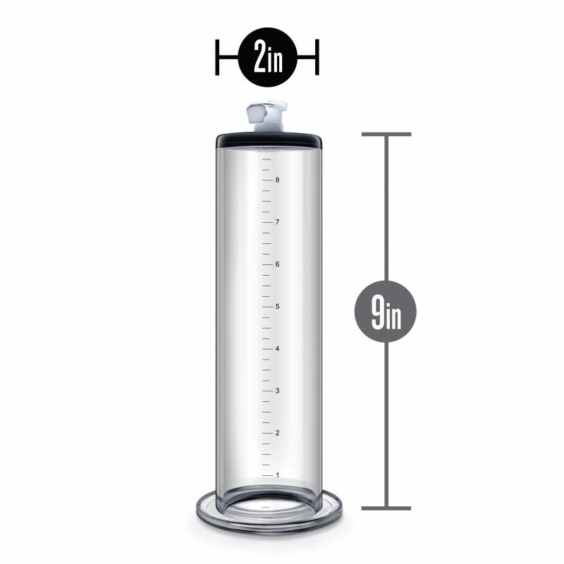 Performance – 9 Inch X 2 Inch Penis Pump Cylinder  – Clear