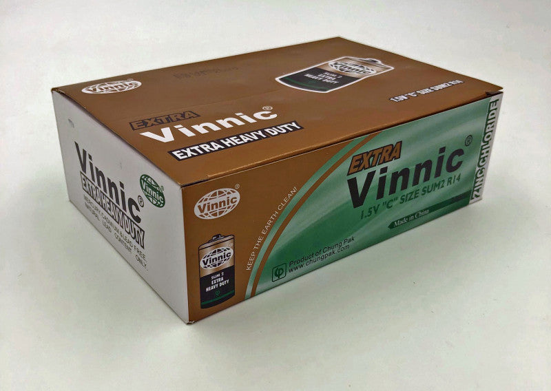 Vinnic Extra Heavy Duty C Batteries - 24 Pcs. Box