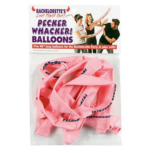Bachelorette&#39;s Last Night Out! Pecker Whacker Balloons - 5 Pack