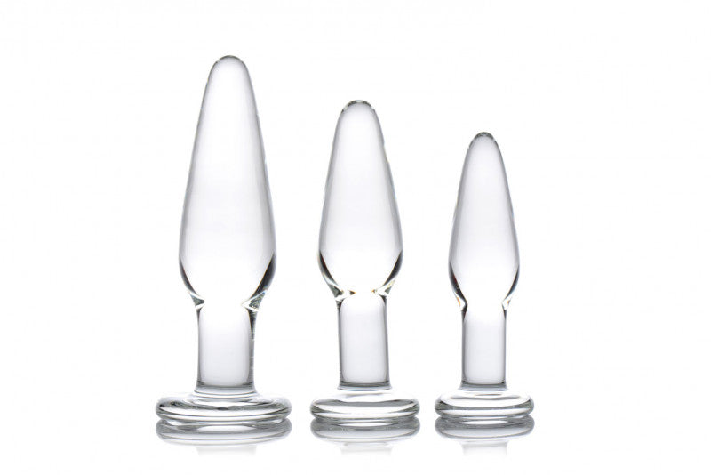 Dosha 3 Piece Glass Anal Plug Kit