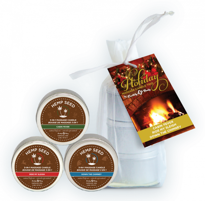 Holiday Trio - 2 Oz. Holiday Candles in Organza  Bag