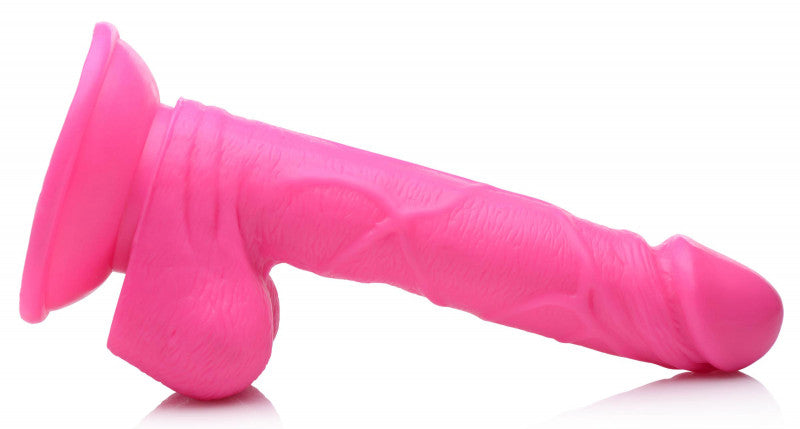 Pop Pecker 6.5 Inch  With Balls - Pink