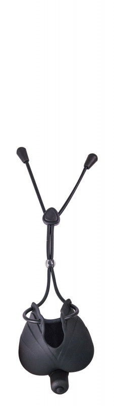 My  Ring Vibrating Scrotum Pouch & Cinch -  Black