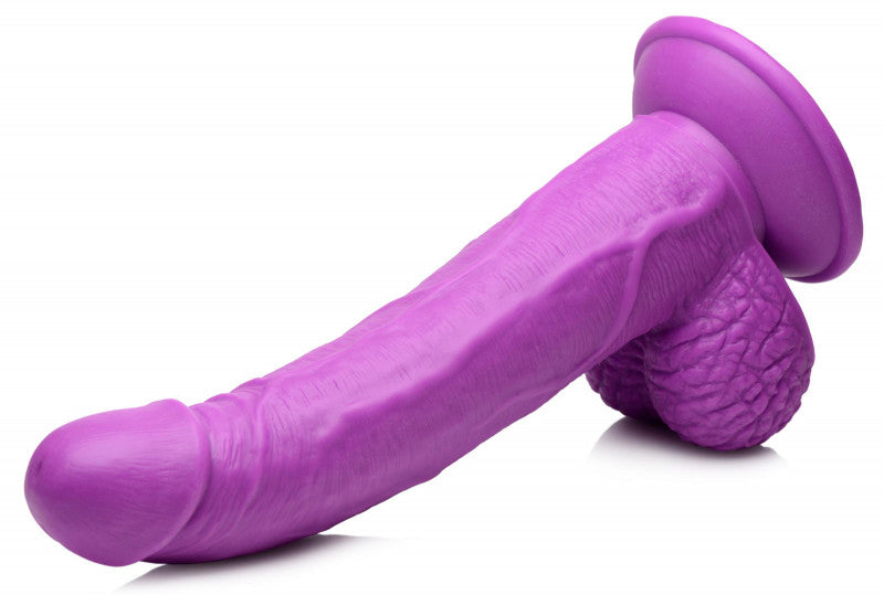 Pop Pecker 7.5 Inch Dildo With Balls - Purple