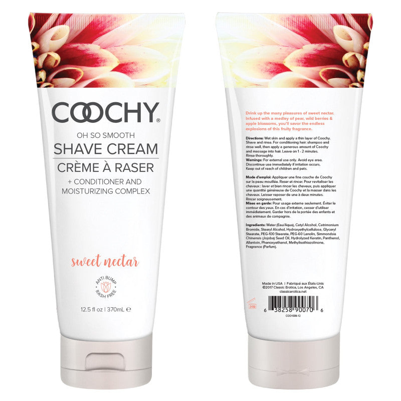 Coochy Shave Cream Sweet Nectar - 12 Oz