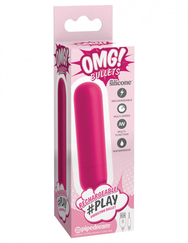 Omg! Bullets Play Rechargeable Vibrating Bullet - - Fuschia