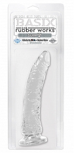 Basix Rubber Works - Slim 7in With Suction Cup - Clear