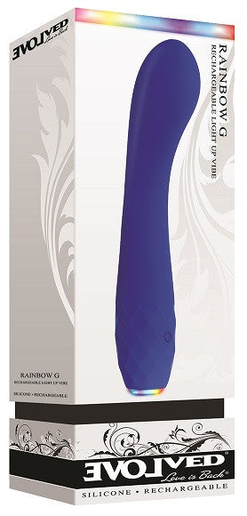 Rainbow G Rechargable Light Up Vibe - Blue