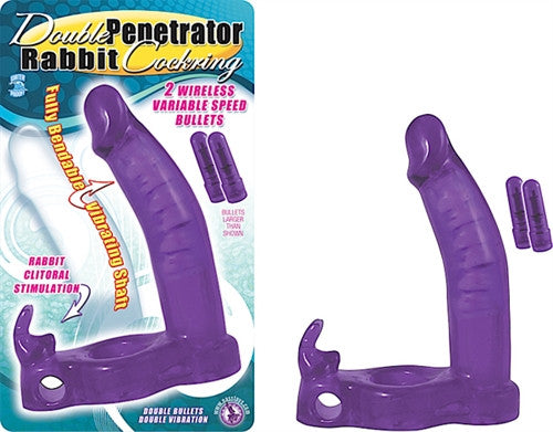 Double Penetrator Rabbit ring Purple