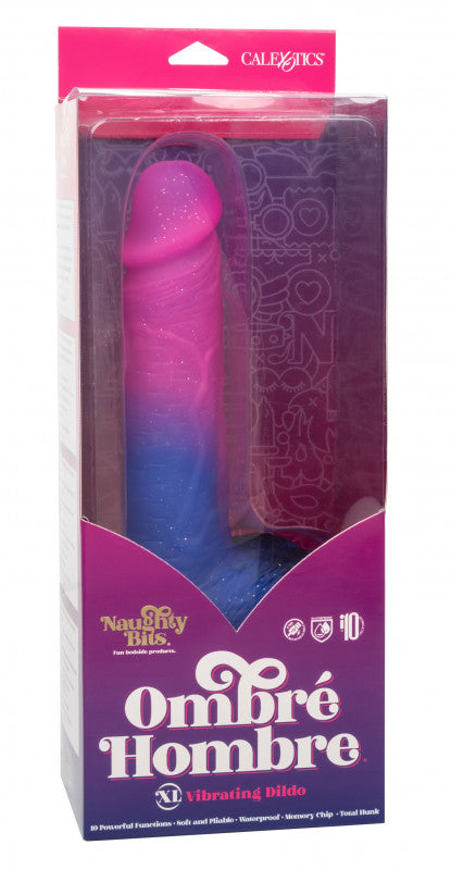 Naughty Bits Ombre Hombre XL Vibrating  -  -  Pink/purple